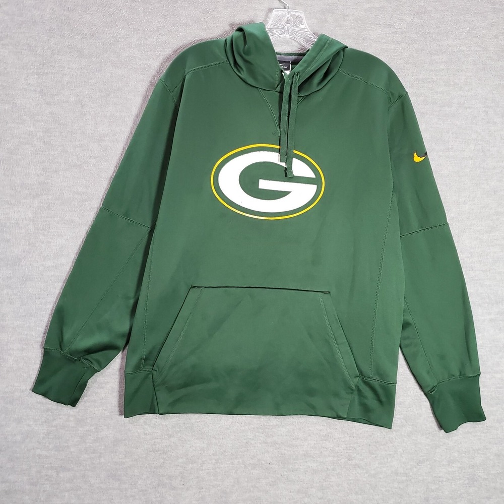 Green Bay Packers Women Sweatshirt M Green Hoodie Logo Nike Long Sleeve READ